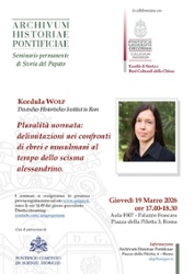 Pluralità normata: delimitazioni nei confronti di ebrei e musulmani al tempo dello scisma alessandrino
